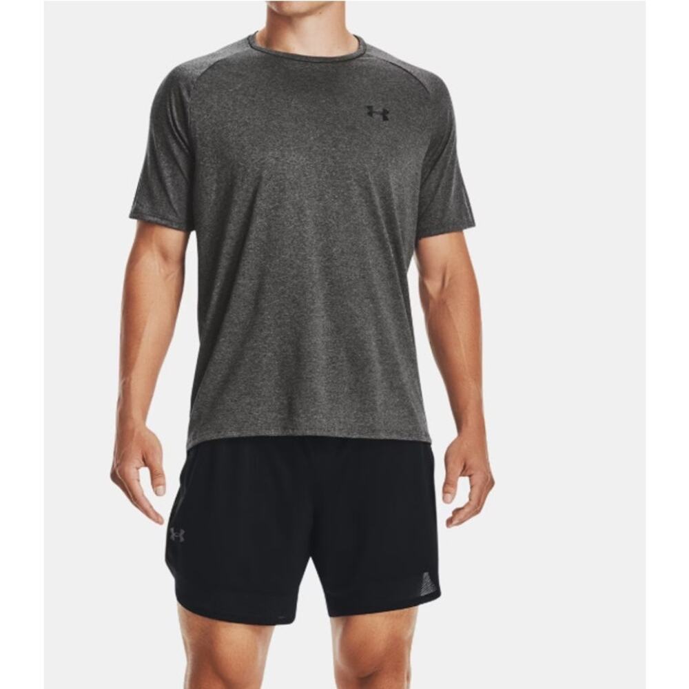 Under Armour Tech Tee XL Gray Loose Fit Mens Athletic Training Gym Shirt